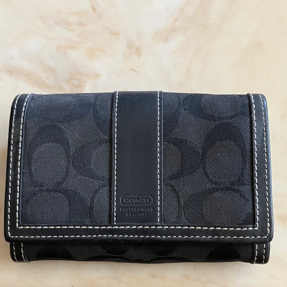 Coach Black Signature Wallet